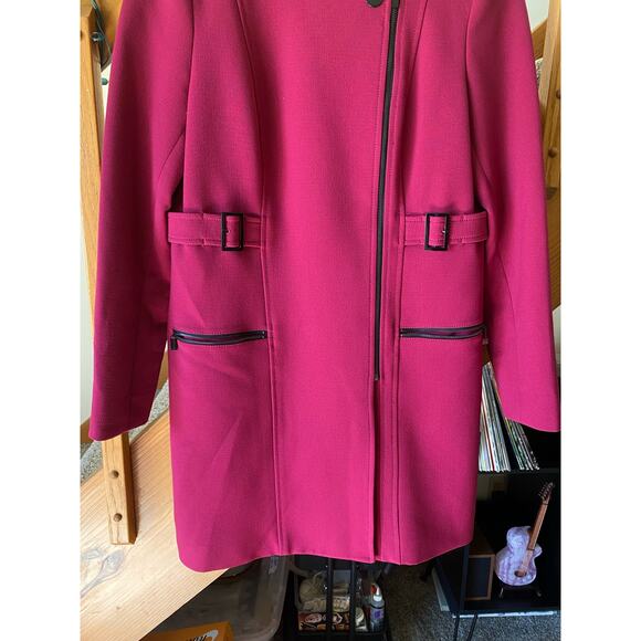 Jones New York purple zip pea coat size 8 - Picture 4 of 7